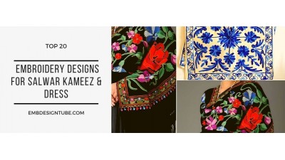 Hand embroidery 2024 designs for kameez